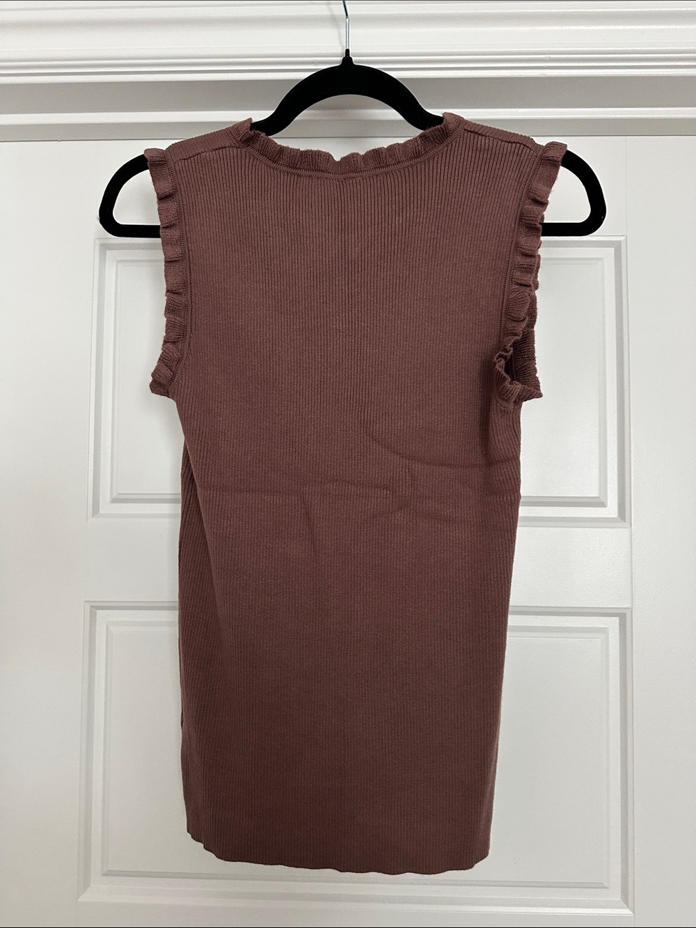 ANRABESS Ribbed Tank Top Ruffle Style Crew Neck - Picture 5 of 5
